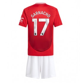 Dětské fotbalový komplet Manchester United Alejandro Garnacho #17 Domácí košile 2024-25 Krátkým Rukávem